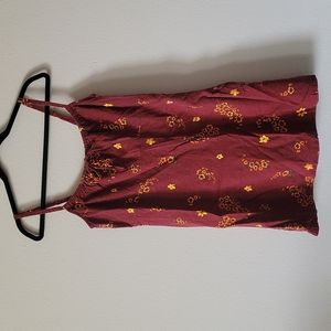 Urban Outfitters Red Floral Mini Dress